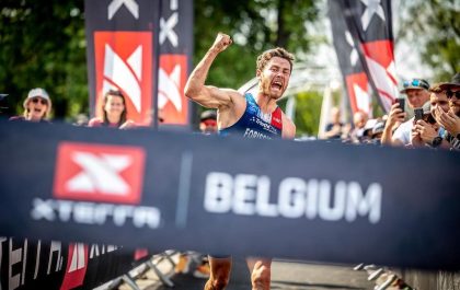 Felix Forissier pakt de Europese titel Xterra op de Citadel van Namen (foto: Xterra Europe)