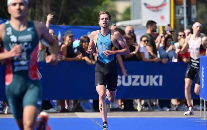 Arnaud Mengal finisht tweede in de World Cup triatlon van Rome (foto; World Triathlon/Petko Beier)