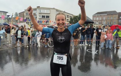 Camille Roman wint de duatlon van Halle (foto: 3athlon.be)