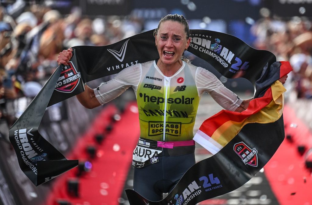 Laura Philipp wereldkampioene Ironman in Nice na snelle en slopende wedstrijd