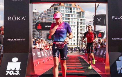 Renee Vanderheyden werd pas nog tweede in de 70.3 Ironman Knokke-Heist en staat zondag aan de start van het WK Ironman in Nice (foto: Ironman Belgium/David Pintens)