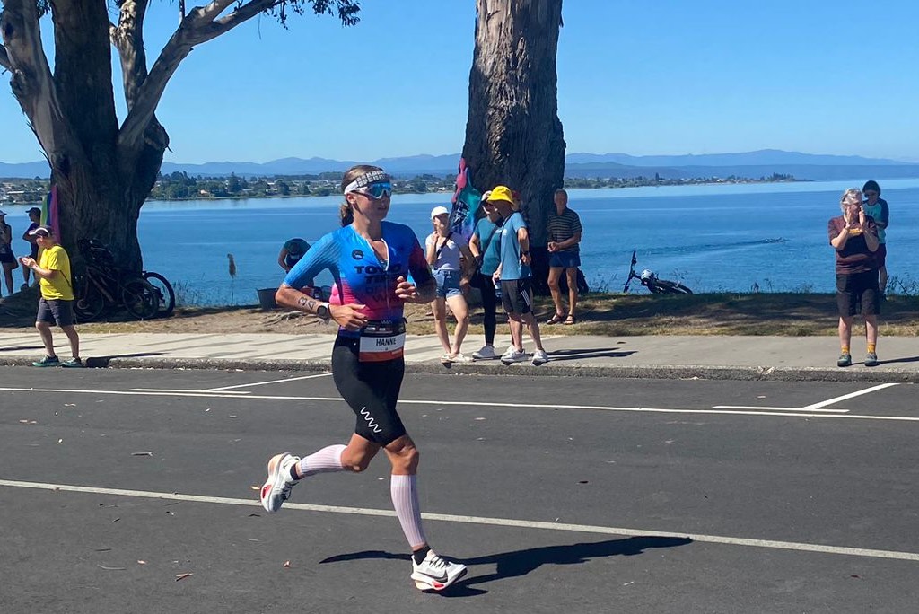 Hanne De Vet loopt naar de 15de plaats in het WK 70.3 Ironman in Taupo (foto: 3athlon/Wouter Hulsman)